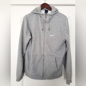 L gray Nike fleece hoodie
